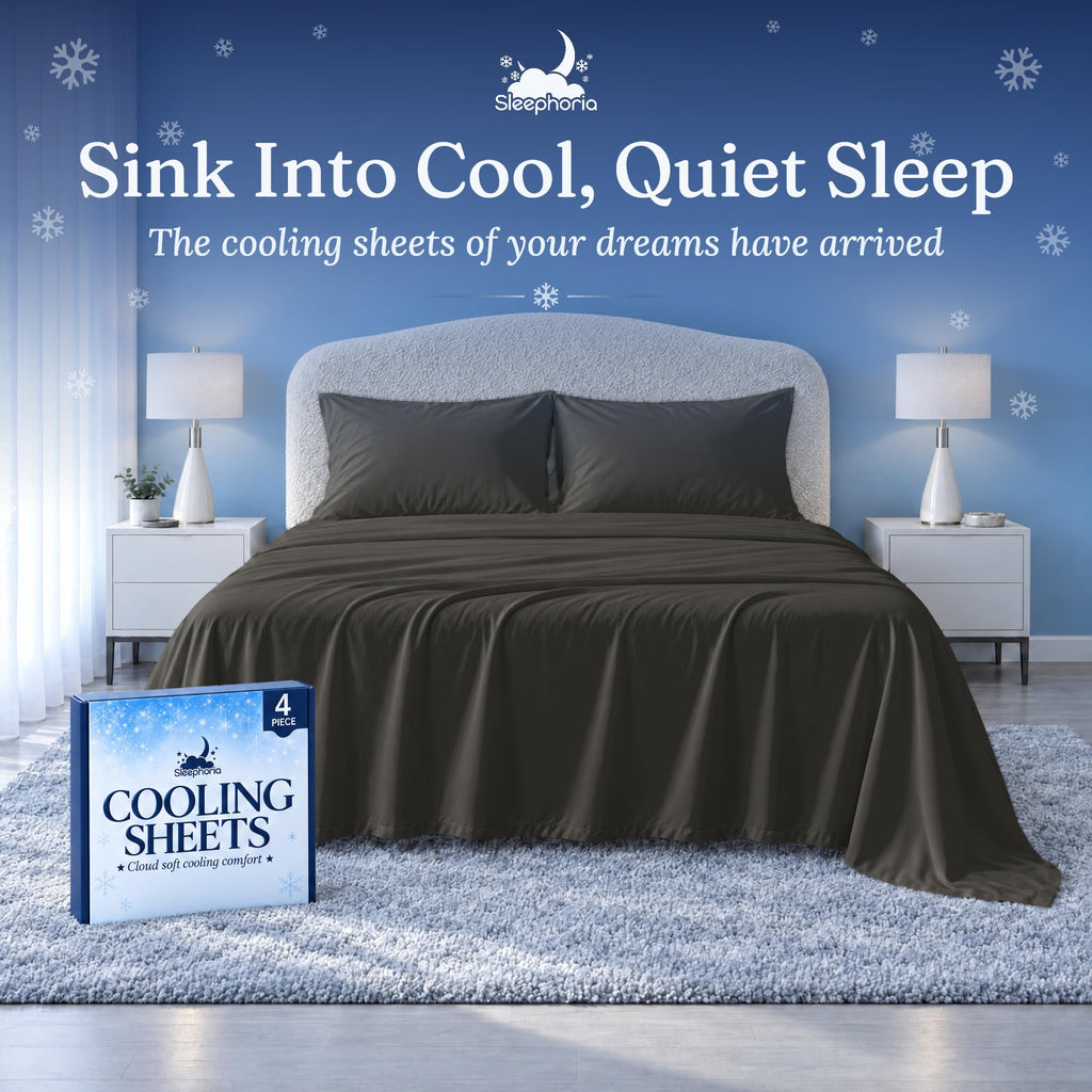 Cooling Sheets - BreezeWeave 3 PC Twin Size Cooling Bed Sheets for Hot Sleepers & Deep, Cool - Cloud Soft, Silky