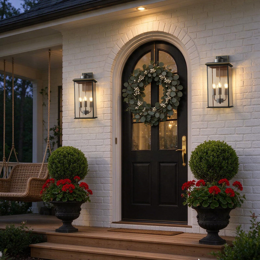 Large Oil‐Rubbed Bronze Outdoor Wall Sconce, Exterior Porch Light