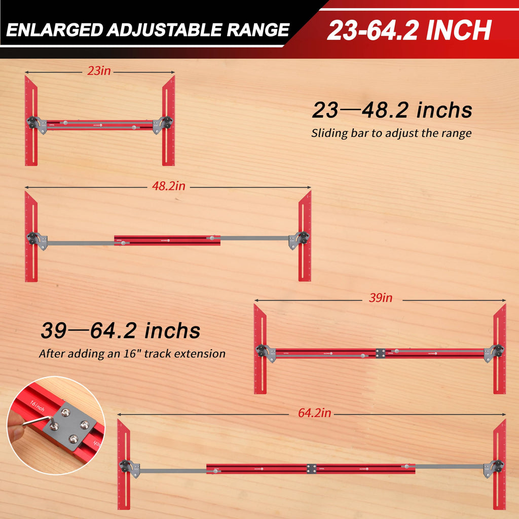 Portable Stair Tread Template Tool, Simple Assembly Stair Measuring Tool