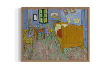 The Bedroom (1889) Van Gogh Wood Framed Wall Art Print Poster, Vintage Landscape Painting Wall Art, for and Living