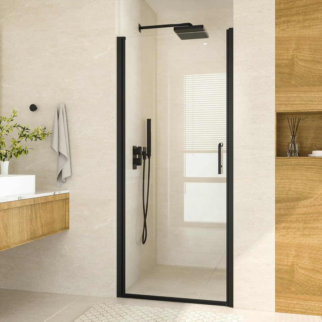 32" W x 72" H Frameless Pivot Shower Door, 1/4" (6mm) Clear SGCC Tempered Glass Shower Door