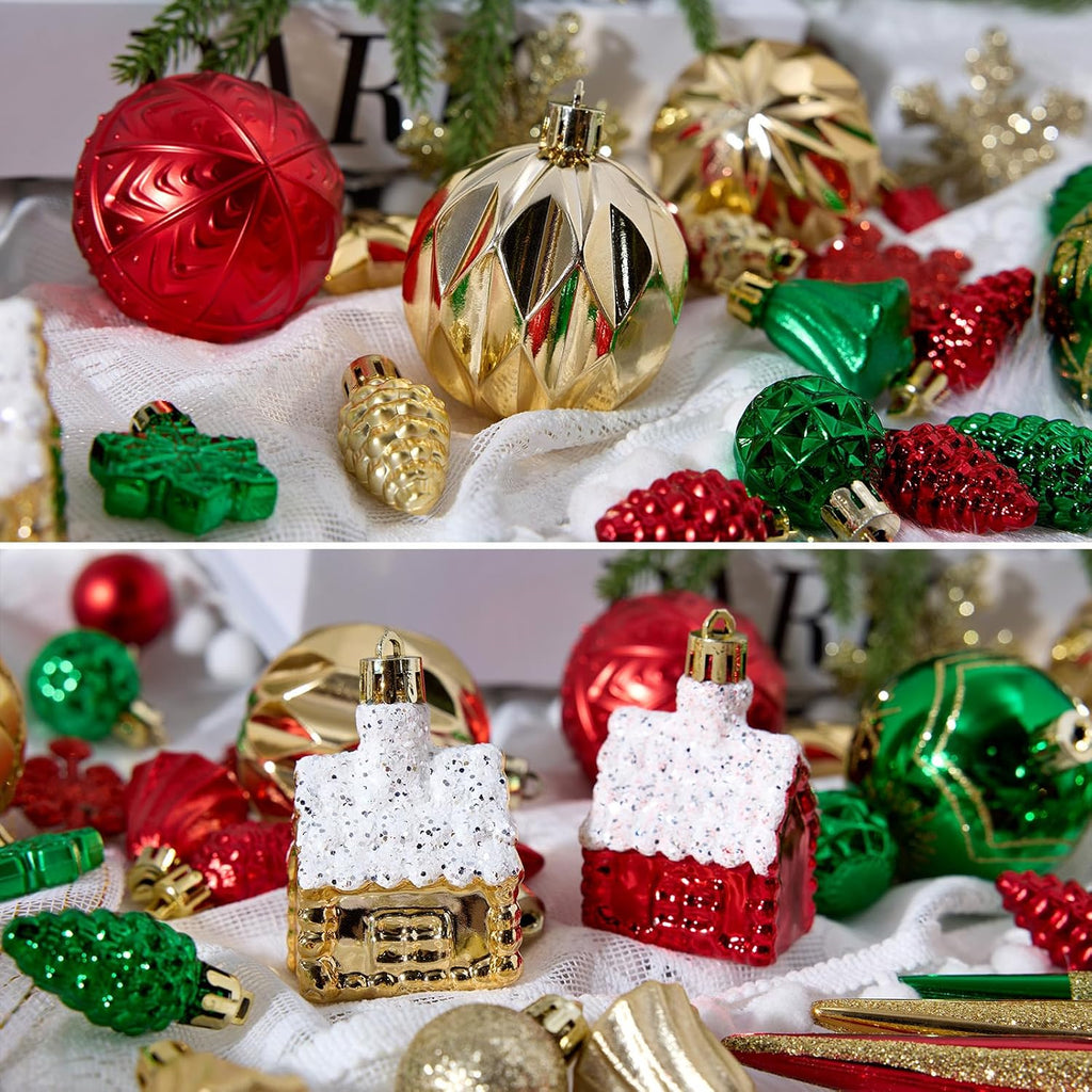 Christmas Ornaments 96Pcs Set,Shatterproof Christmas Tree Balls