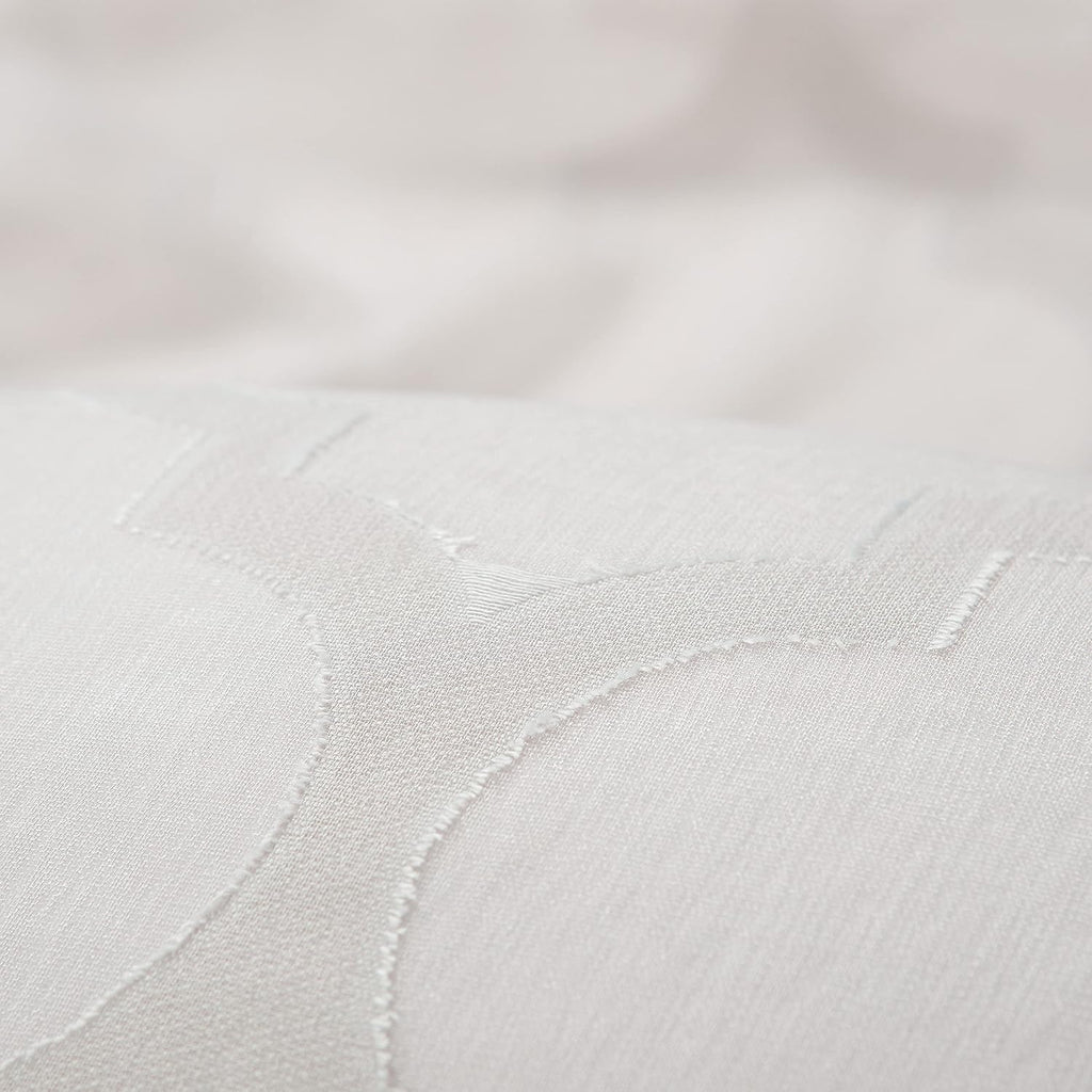 Premium Quatrefoil Voile Sheer Curtains - 2-Panel Light Filtering Curtains - 52" x 96" - Taupe