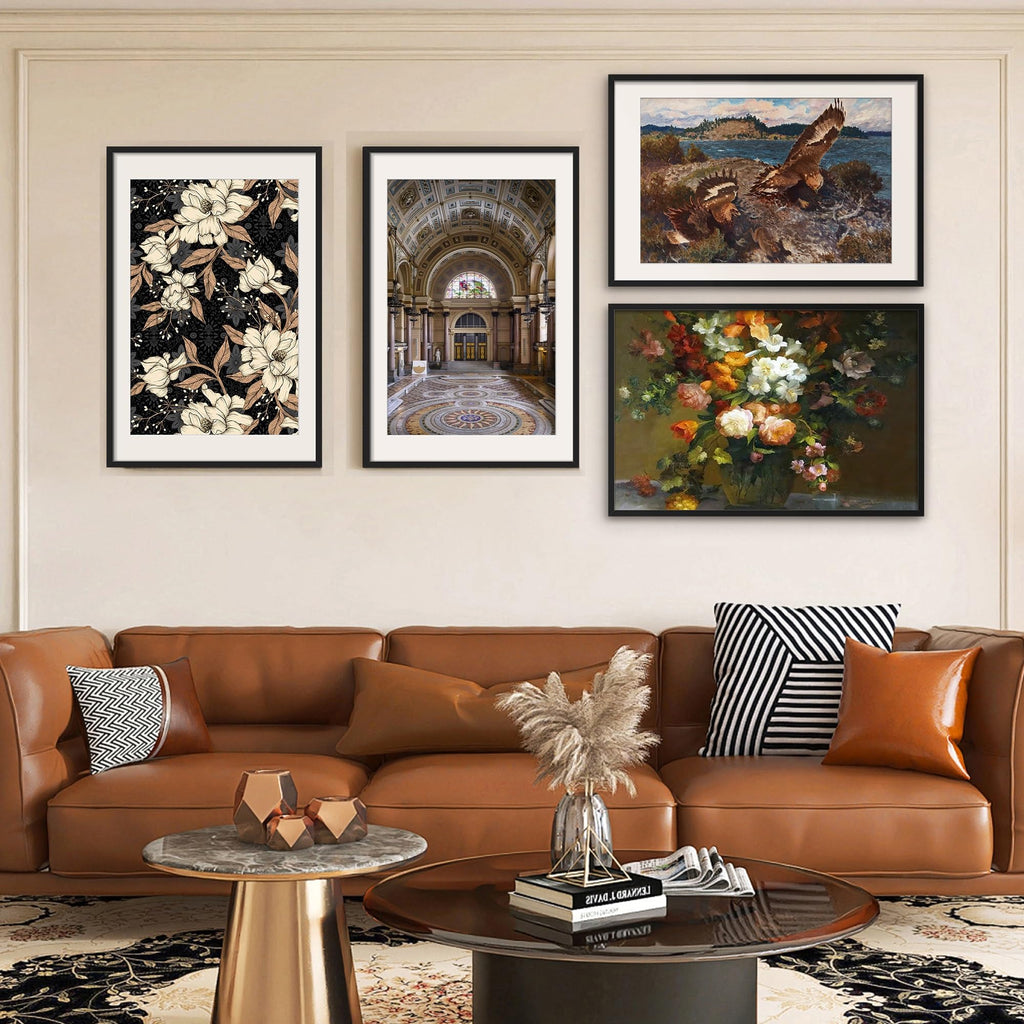 24x36 Poster Frame, Gallery Wall Frames Set of 5, Black