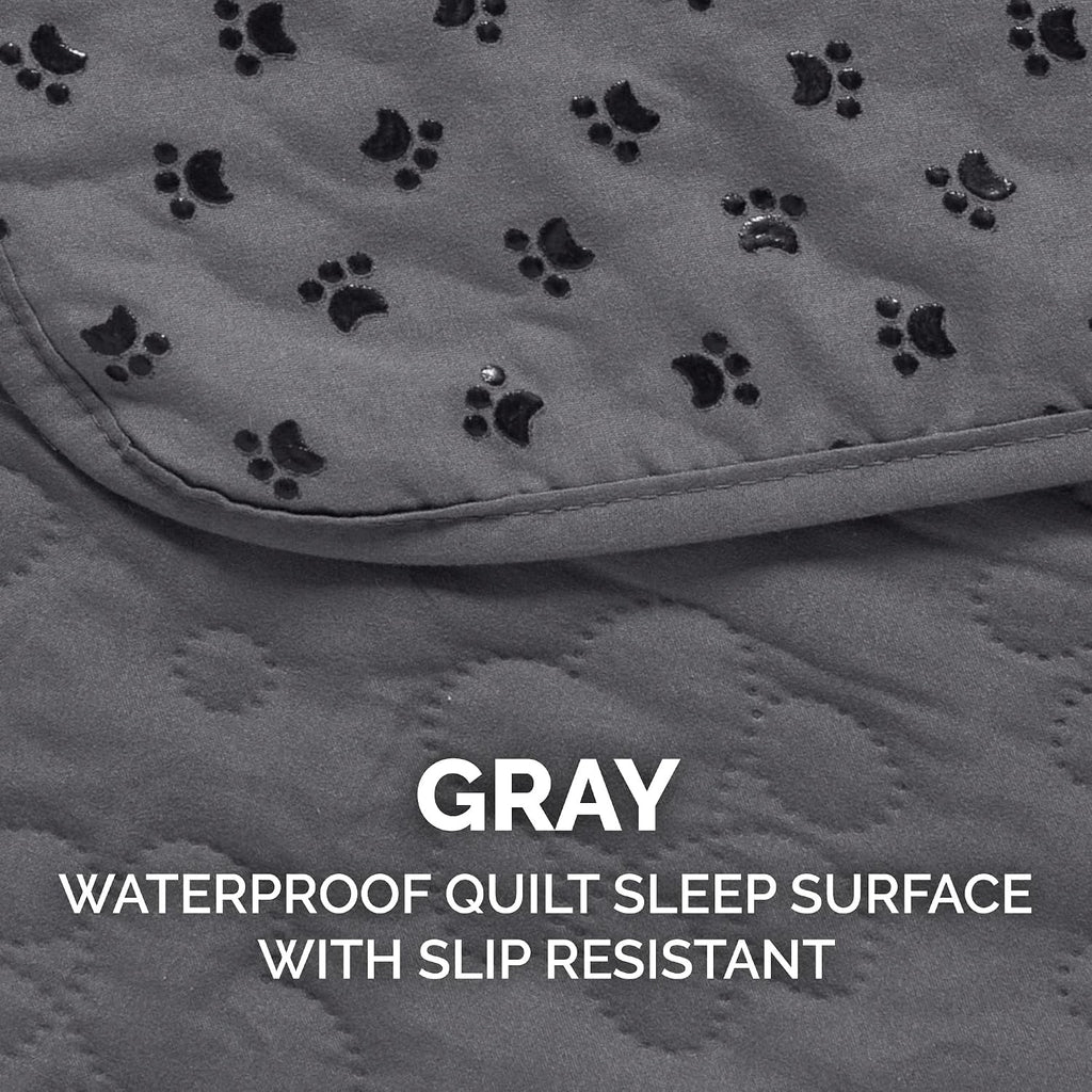 Waterproof & Non-Slip Chair Cover Protector for Dogs, Cats, & Children - Quilted Paw Print Living Room Furniture