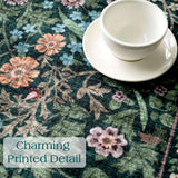 Washable Floral Rug