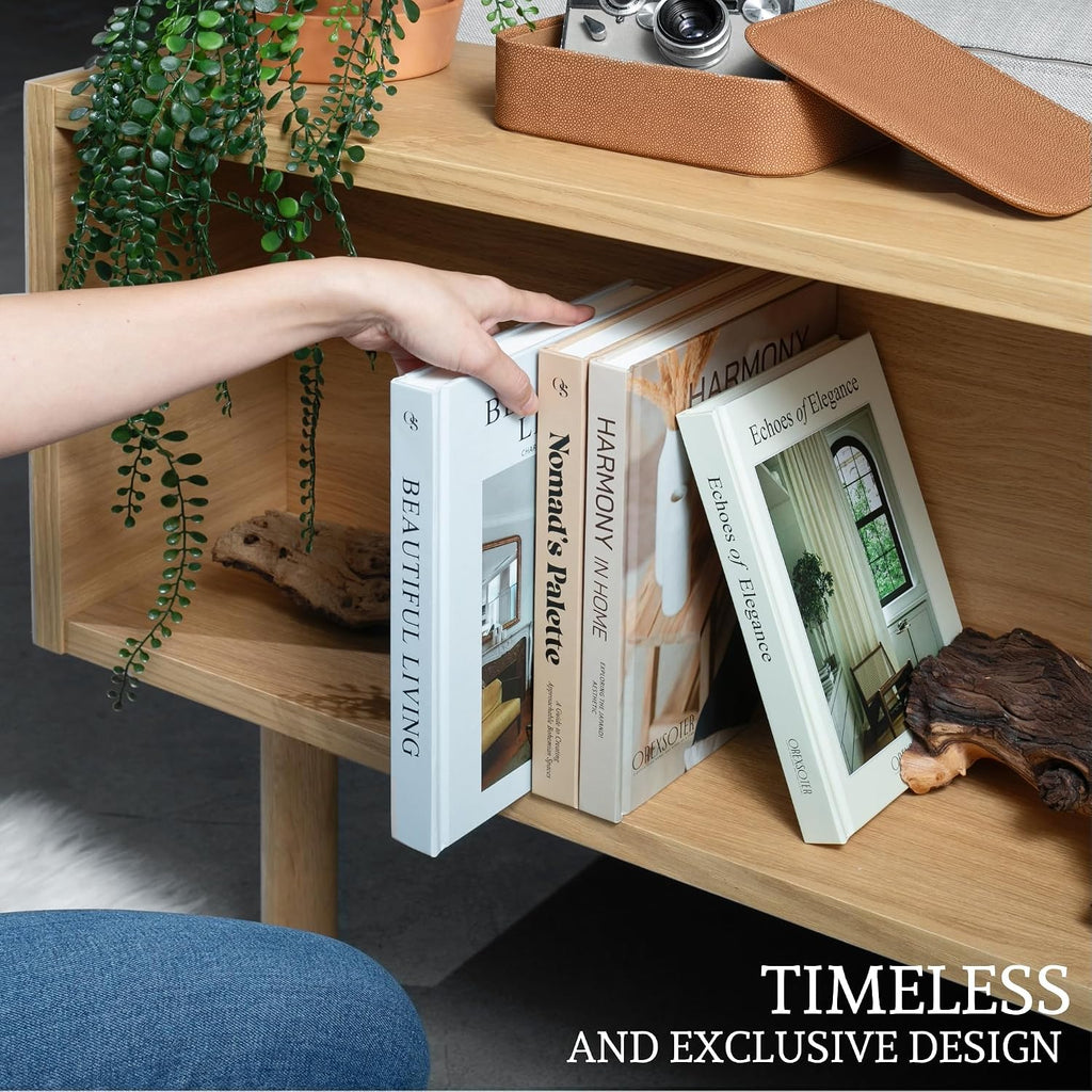 Decorative Books Decor Set of 4 Large Faux Decoration Coffee Table Books Hardcover Aesthetic Book Nook Mantel Accent