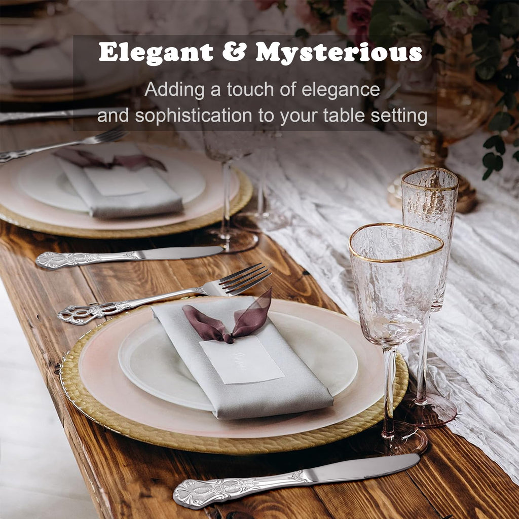 Gorgeous Retro Royal Silver Stainless Steel 20-Piece Flatware Set