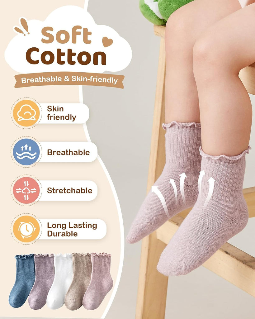 Toddler Girl Ruffle Socks Baby Girls Knee High Socks