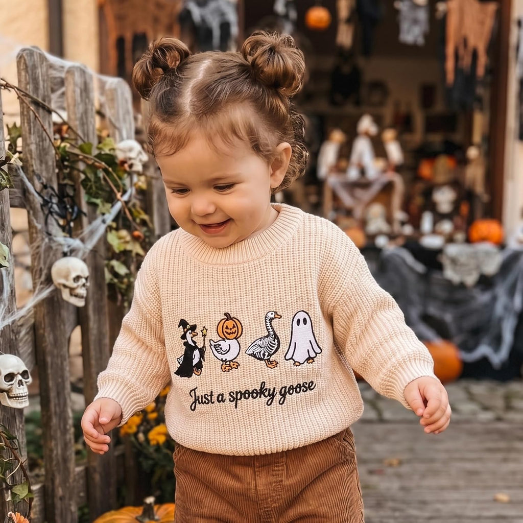 Toddler Baby Boy Girl Goose Sweater Long Sleeve Just A Goose Fall Knitwear