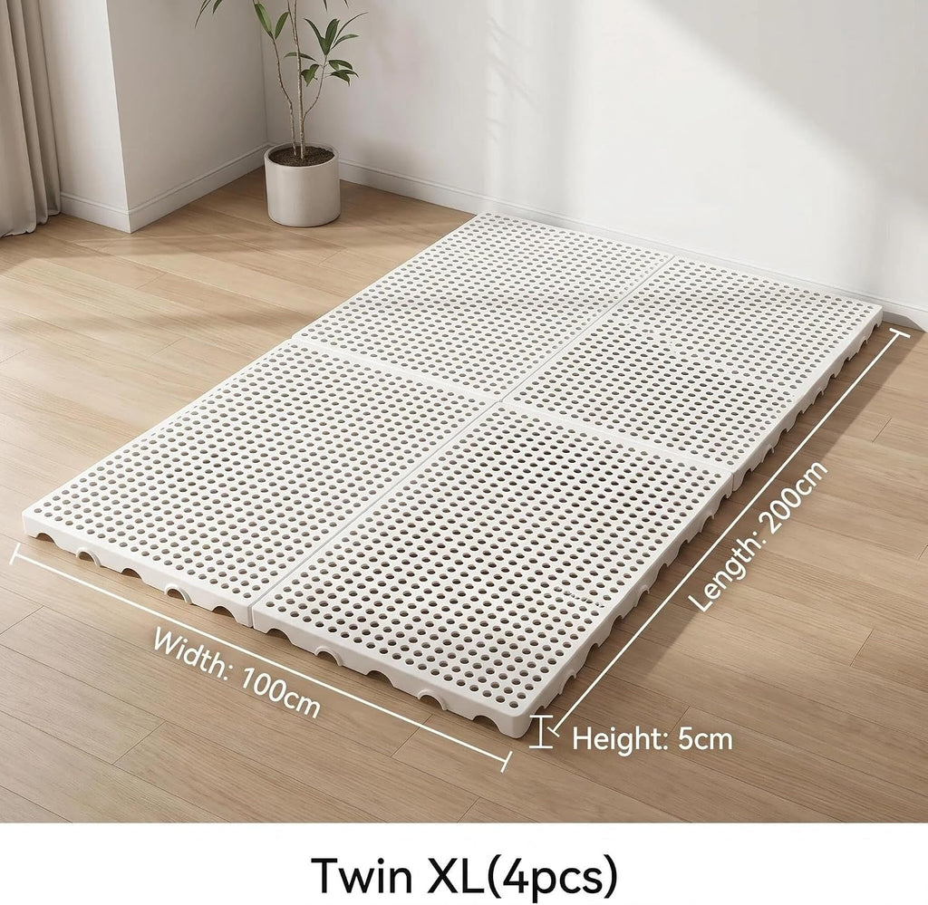 Foldable Floor Bed Frame, Japanese Tatami Mat Style Platform Bed Base, Bed Plate for Futon Frame Mattress, Floor