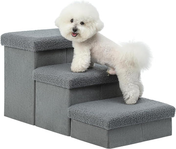 Wider Dog Steps for Bed, Foldable Dog Stairs for Small Large Dogs