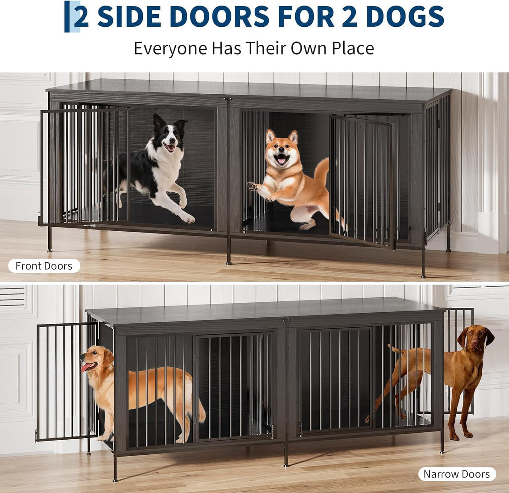 Heavy-Duty Double Dog Crate Furniture