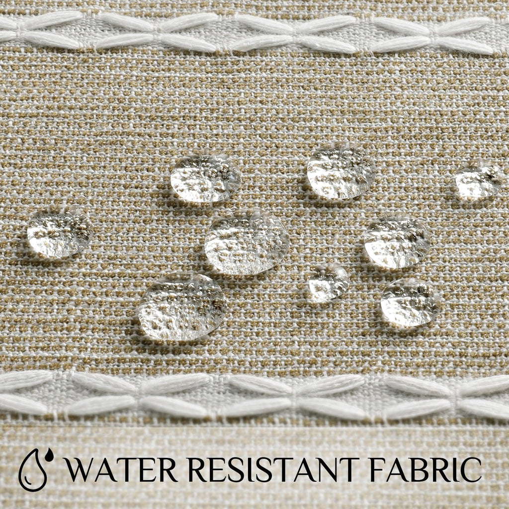 Fall Linen Square Tablecloth with Tassel, 55 x 55 Inch