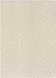 LUXE WEAVERS Modern Geometric Wave Cream 8x10 Area Rug