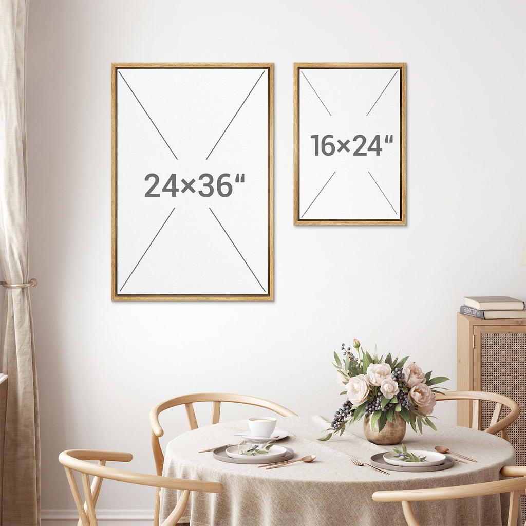 Framed Wall Art Print Set Serene Sky Filled with Fluffy Clouds Illustrations Modern Art Decorative Colorful Chic