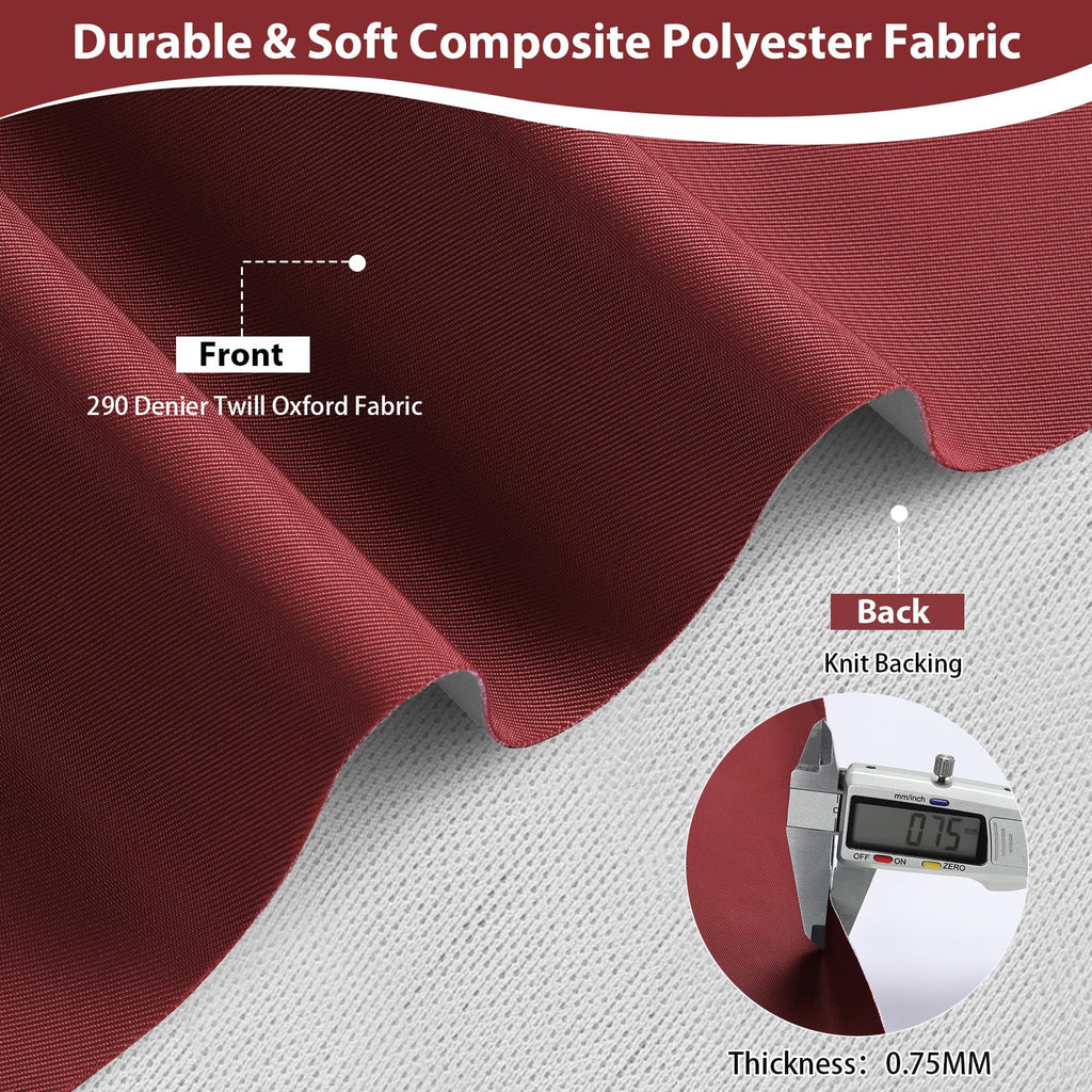 5 Yards Waterproof Canvas Fabric by The Yard 58" W Thickened 0.75MM Upholstery Material w/Knit Backing Outdoor