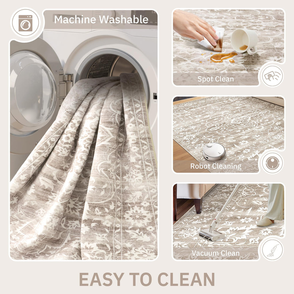 2.5'x8' Runner Rugs, Washable Kitchen Runner Rug