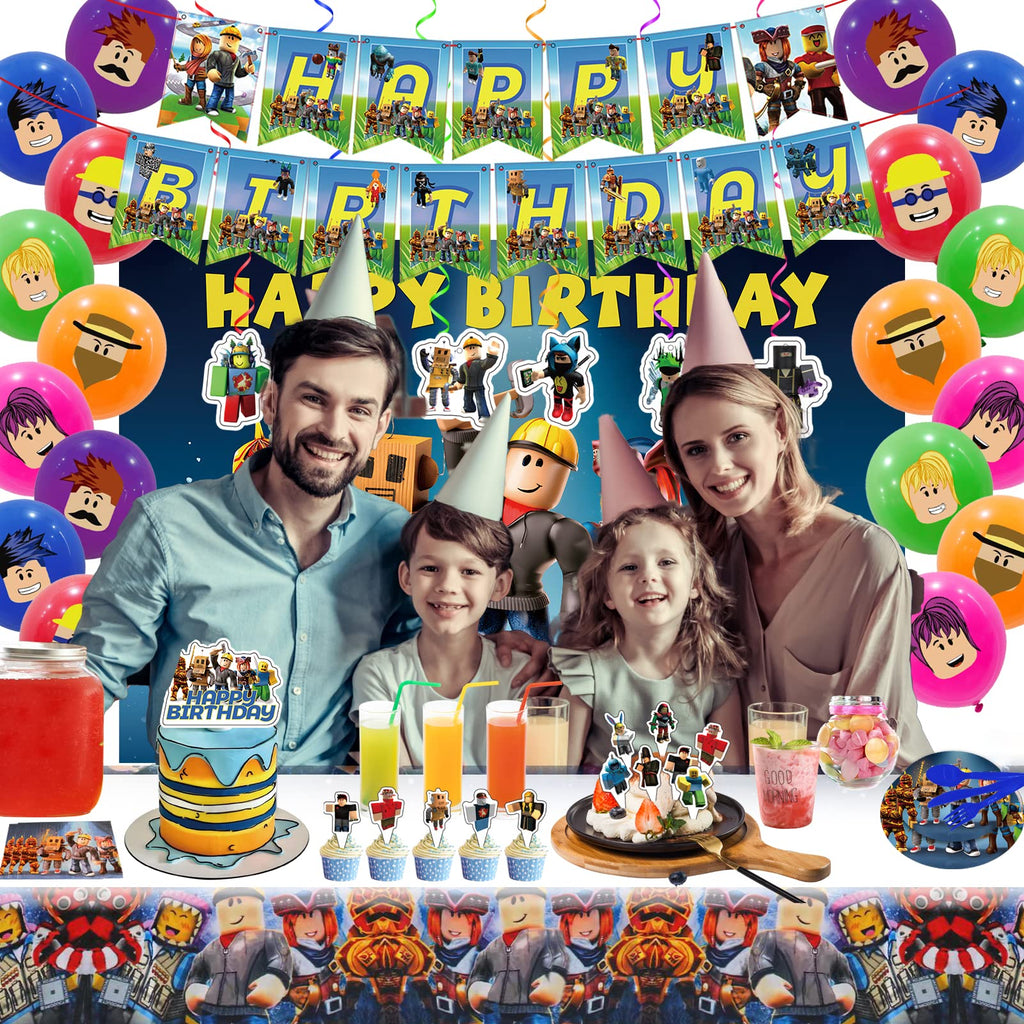 Birthday Party Decorations - Theme Children's Party Supplies Included Happy Birthday Banner, Backdrop, Hanging