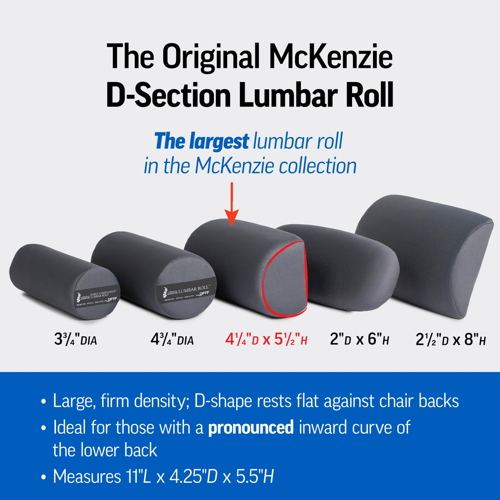 The Original McKenzie D-Section Lumbar Roll - Large, Firm Density