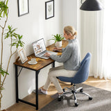 Computer Small Office Desk 40 Inch Student Study Writing Work with Headphone Hooks & Storage Bag Modern Simple PC Home