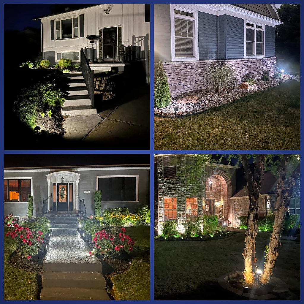 Solar Lights Outdoor Waterproof - 4 Pack (Cool White)