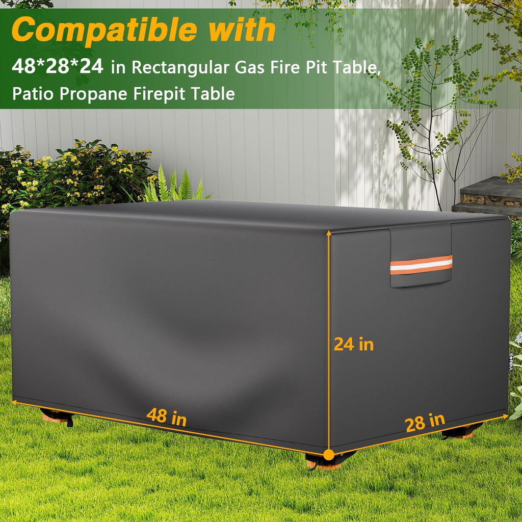Rectangular Gas Fire Pit Table Cover, 48*28*24 In