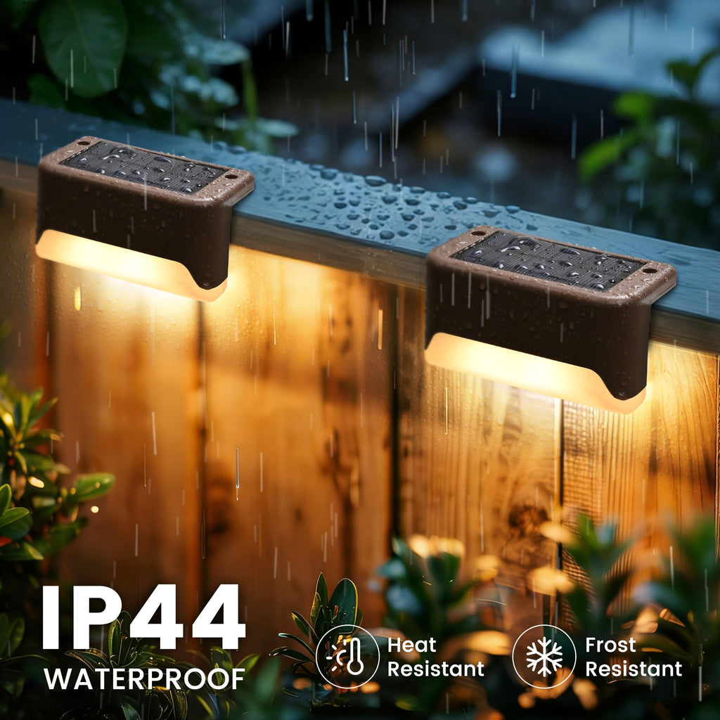 Solar Deck Lights Outdoor, Fence Lights Waterproof, 16 Pack Warm White
