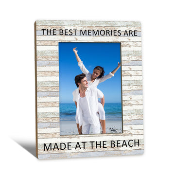 Beach House Gifts Picture Frame 5x7, BeachGifts Photo Frame, Gift for BeachLovers Women Men, The Best Memories are