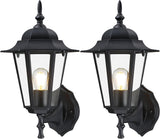 Outdoor Wall Lantern, Wall Sconce as Porch Lighting Fixture with E26 Medium Base, Aluminum Housing Plus Glass