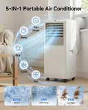 8,000 BTU Portable Air Conditioner - Cools Up to 350 Sq. Ft., 5-in-1 Portable AC Unit for Rooms with Remote Control