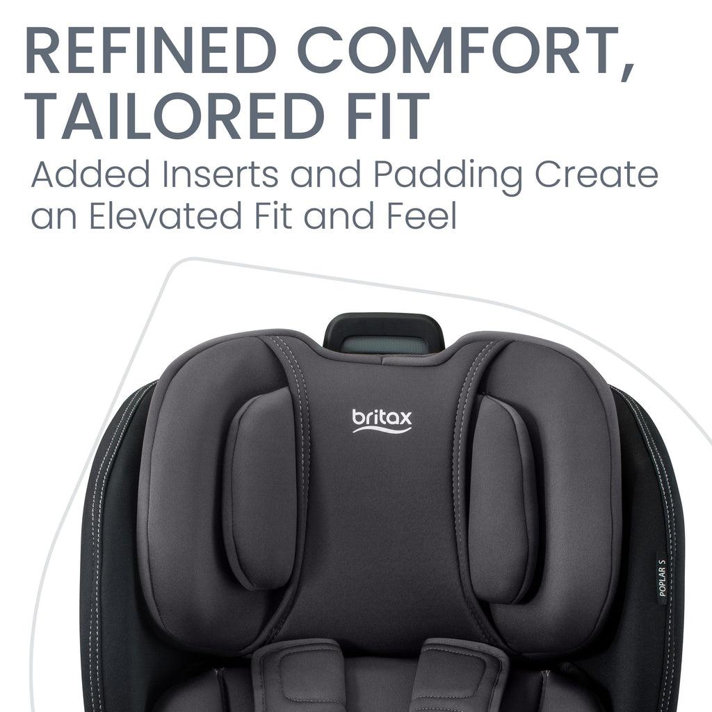 Britax Poplar S Convertible Car Seat, Slim 17" Design - Stone Onyx