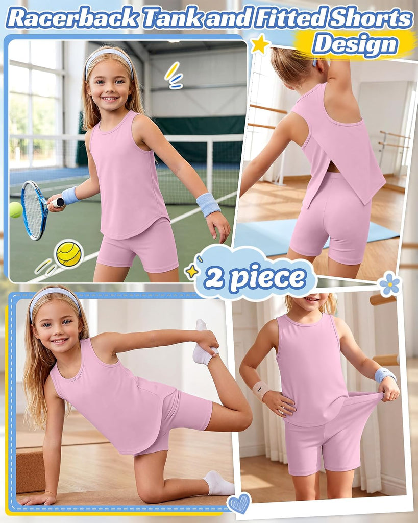 Girls 2 Piece Athletic Sets Workout