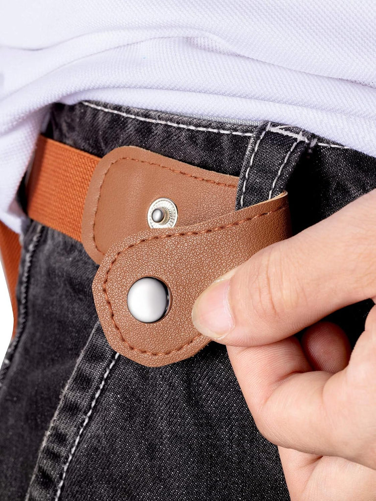 9 Pieces Toddlers No Buckle Stretch Belt for Kids Adjustable Elastic Toddler Belts Buckle-free Waistbelt for Boys
