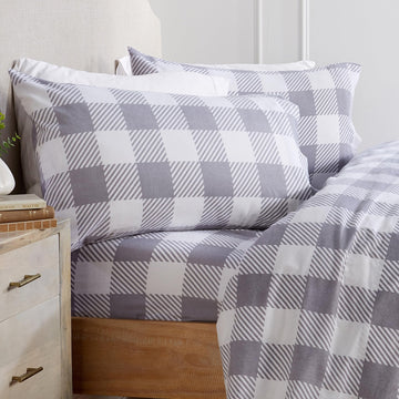 100% Turkish Cotton Flannel Sheet Set | 4 Piece Deep Pocket Novelty Cozy Winter Bed Sheets | Double Brushed for Extra