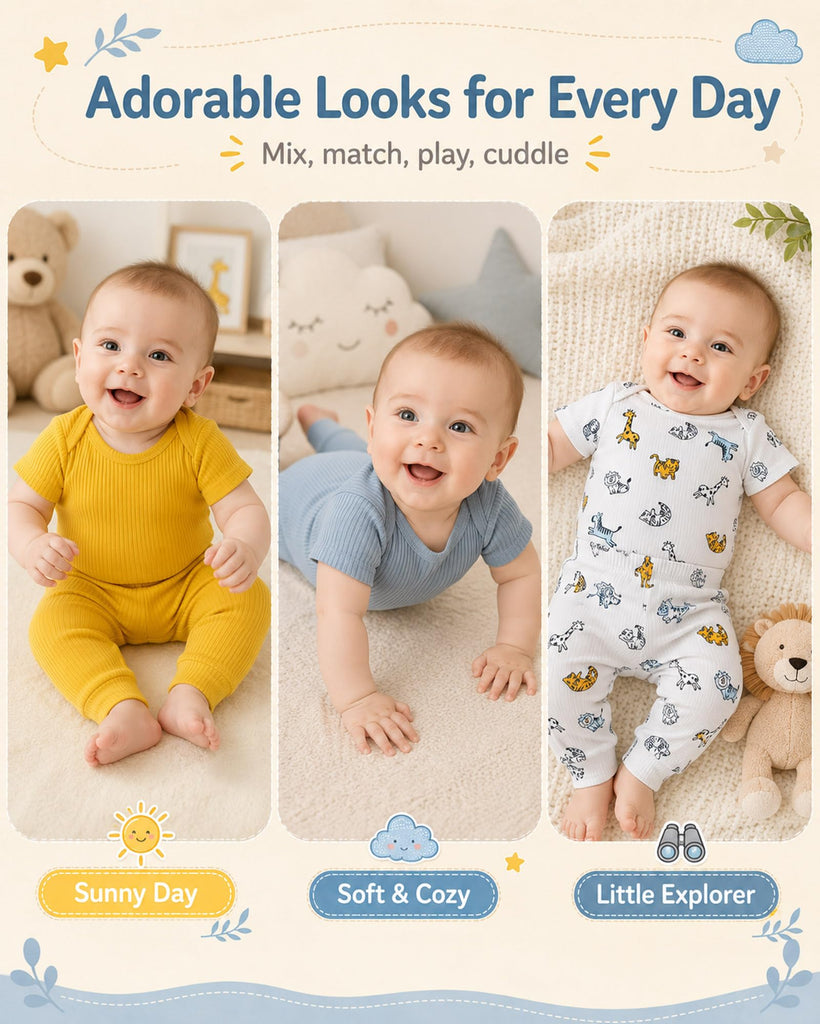 Newborn Baby Boy Clothes Infant Outfits 20 Piece Layette Gift Set Bodysuits Pants Hats Romper Clothing