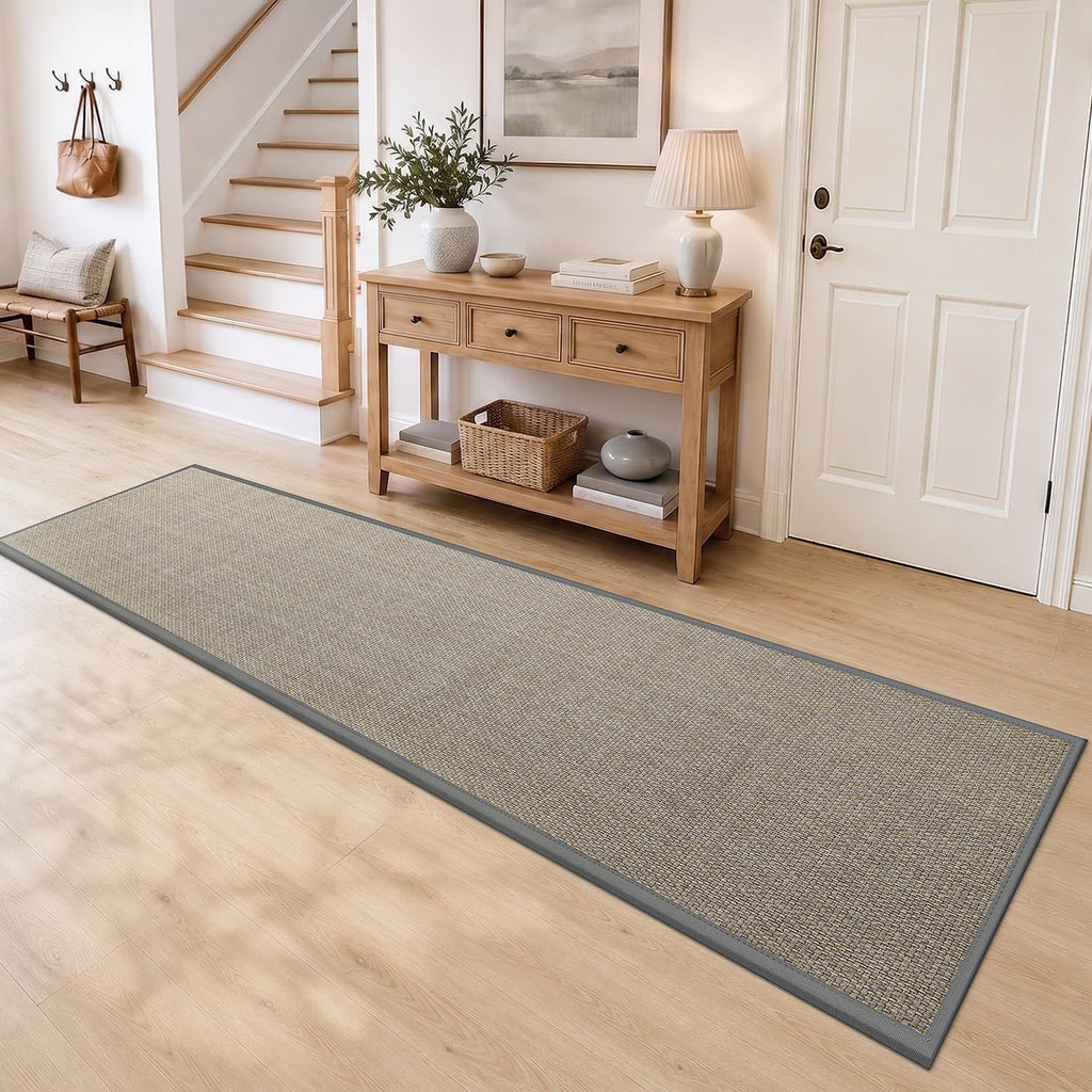 Ultra Th Runner Rug 28x144, Non Slip Entryway Rugs, Grey
