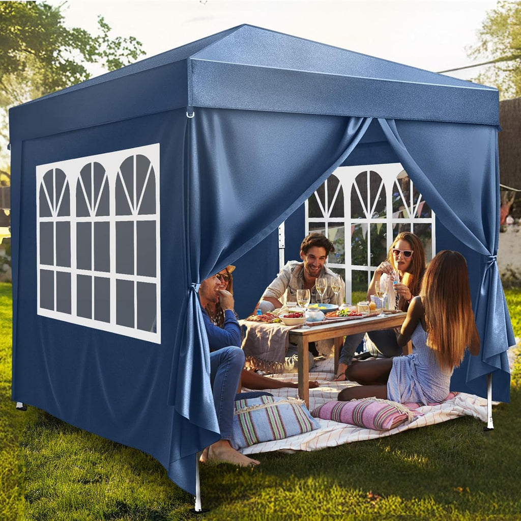 10x10 Pop Up Canopy Tent with Sidewalls, Outdoor Gazebo Canopy Tent