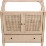 Alaterre Furniture Lucca Bathroom Vanity - Freestanding Cabinet Without Sink