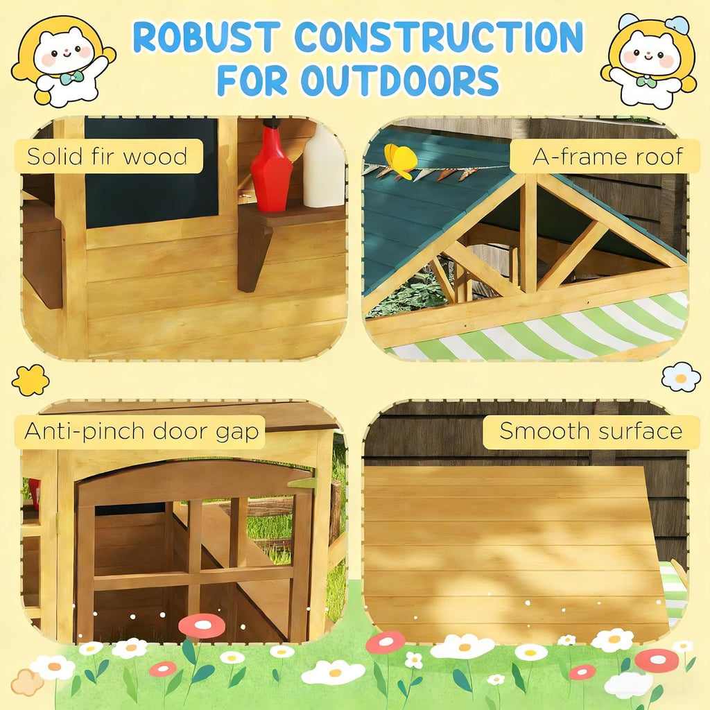 Kids Cottage,Wooden Outdoor Playhouse