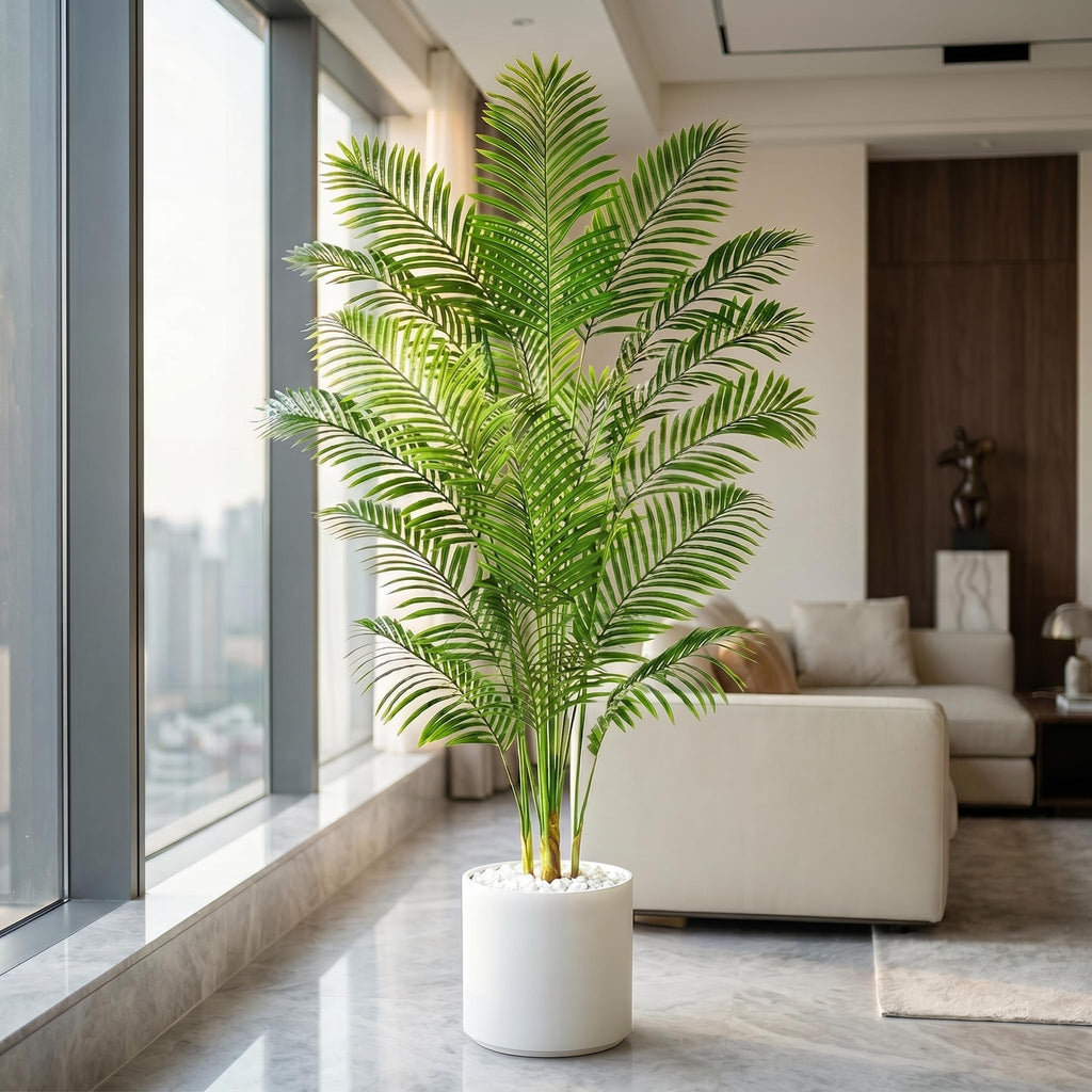 6FT Artificial Palm Tree, Realistic Tropical Fake Plants Indoor