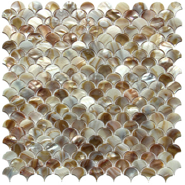 Fish Scale Mother of Pearl Backsplash Tile 12x12 Inch 10 Sheets