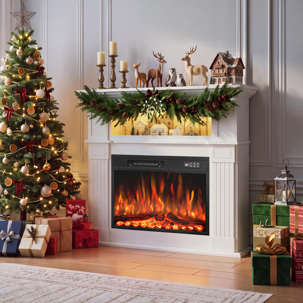 23 inch Electric Fireplace Insert, Fireplace Heater with Remote Control