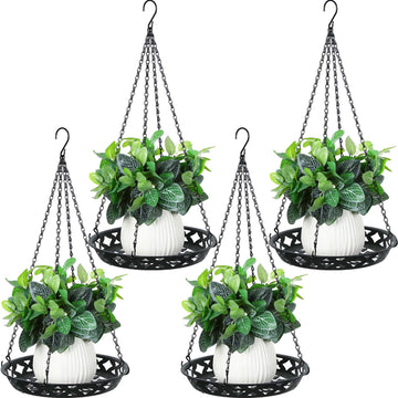 4 Pack Plant Hanger, 12" Metal Hanging Planter for Indoor Plants