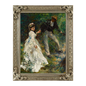 Antique Silver Ornate Canvas Frame for 12x16 Modern Coastal Painting