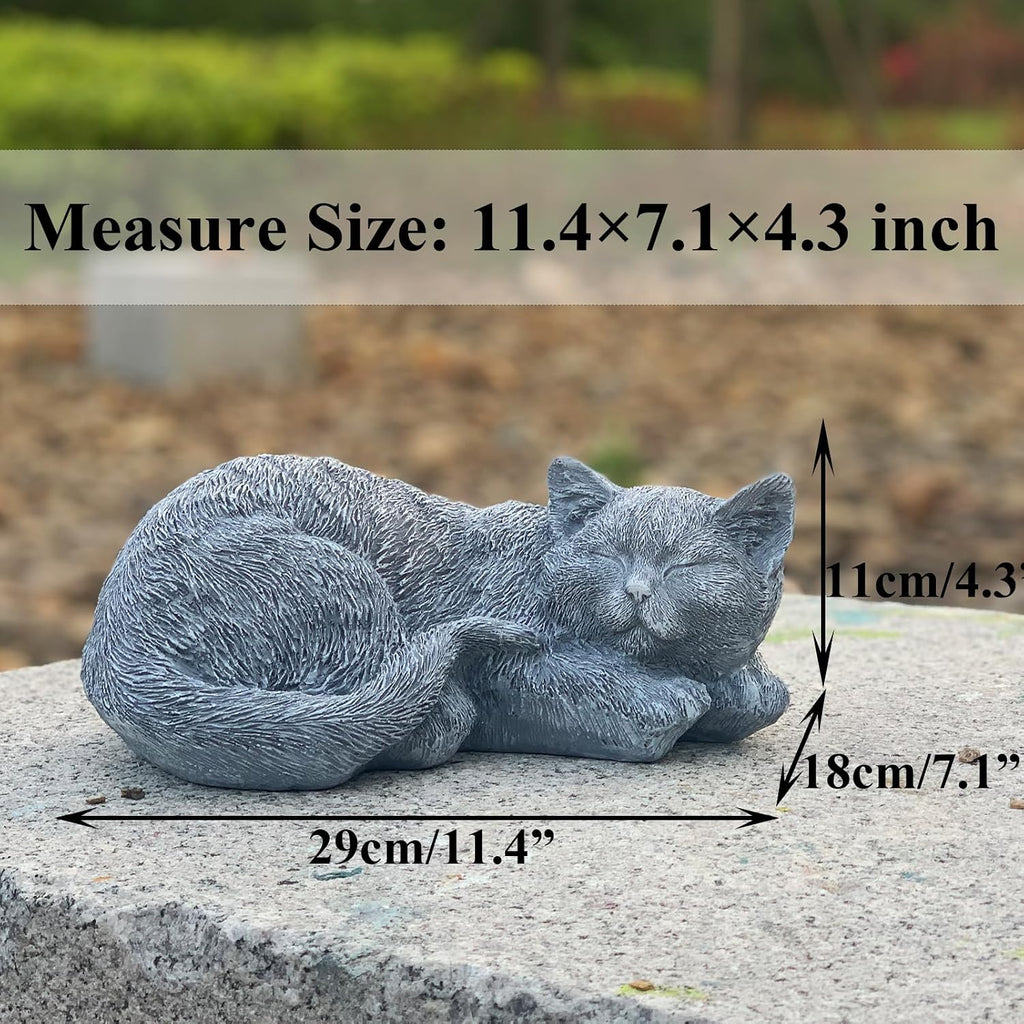 Cats Memorial Stone Garden Statue, Pet Statues Gifts for Loss of Cat Sympathy, Grave Markers for Garden Outdoor