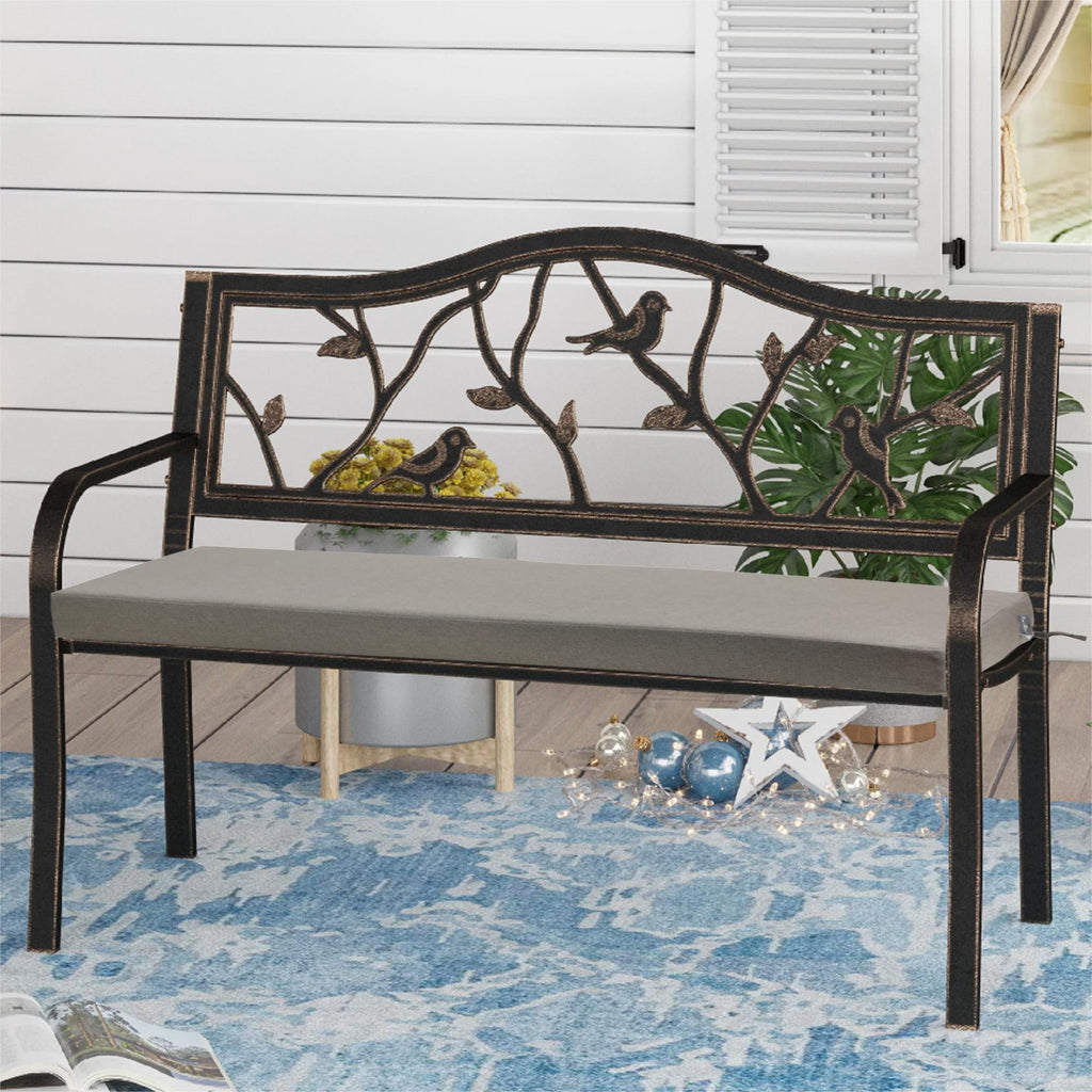 Outdoor Bench Cushion Covers 42x18x3Inch, No Insert-Beige Coffee