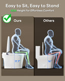 Smart Toilet with Built-In Bidet, Pump-Assisted Flush, Foot Sensor Operation, Warm Water, Heated Seat, Air Dryer, Digital Display