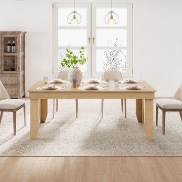 Farmhouse Dining Table for 6-8 People, 71" Long Kitchen Tables