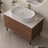 36" Bathroom Vanity with Sink & Countertop - Freestanding Modern Vanity Cabinet